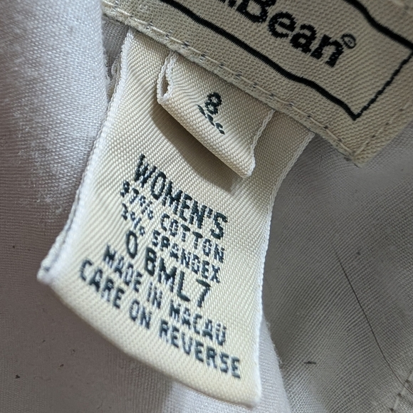 L.L.Bean Olive Pleated Corduroy Pants High Rise Straight Leg Vintage Workwear 8 - Picture 4 of 6